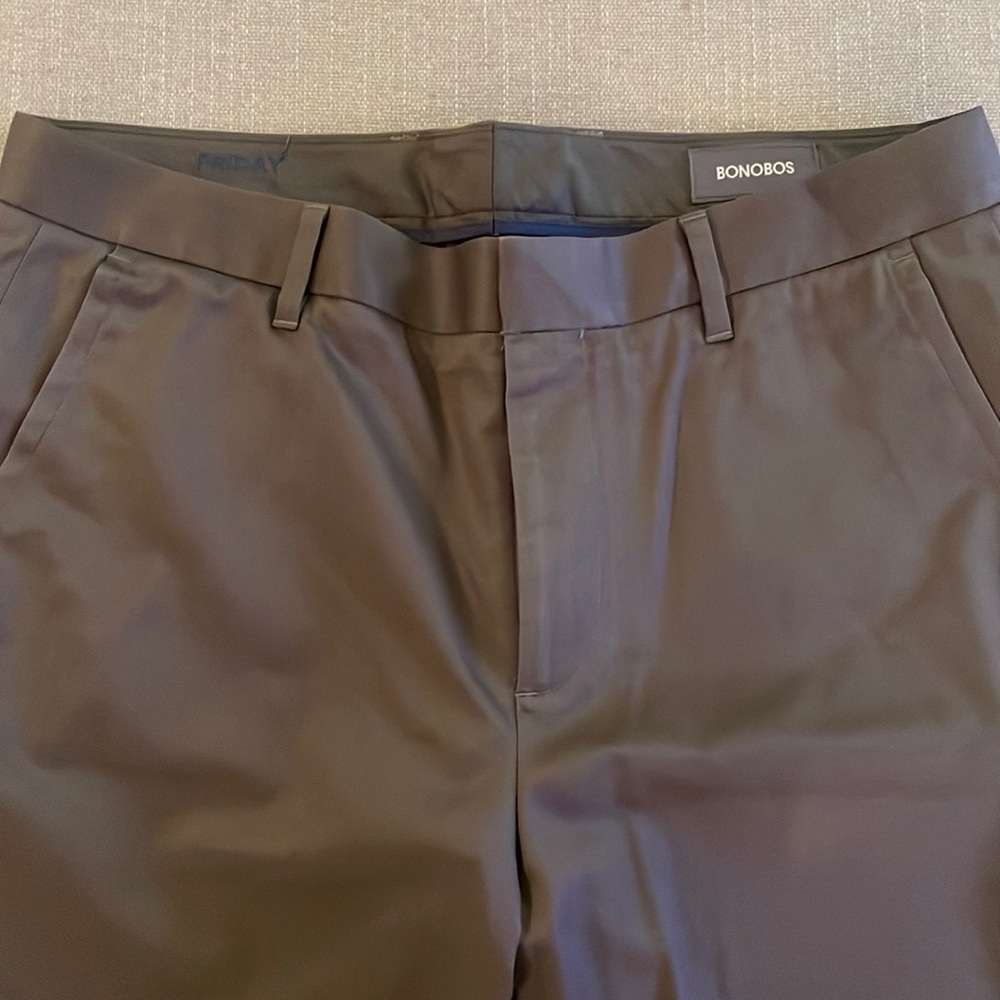 Bonobos gray khakis/work pants 33/30